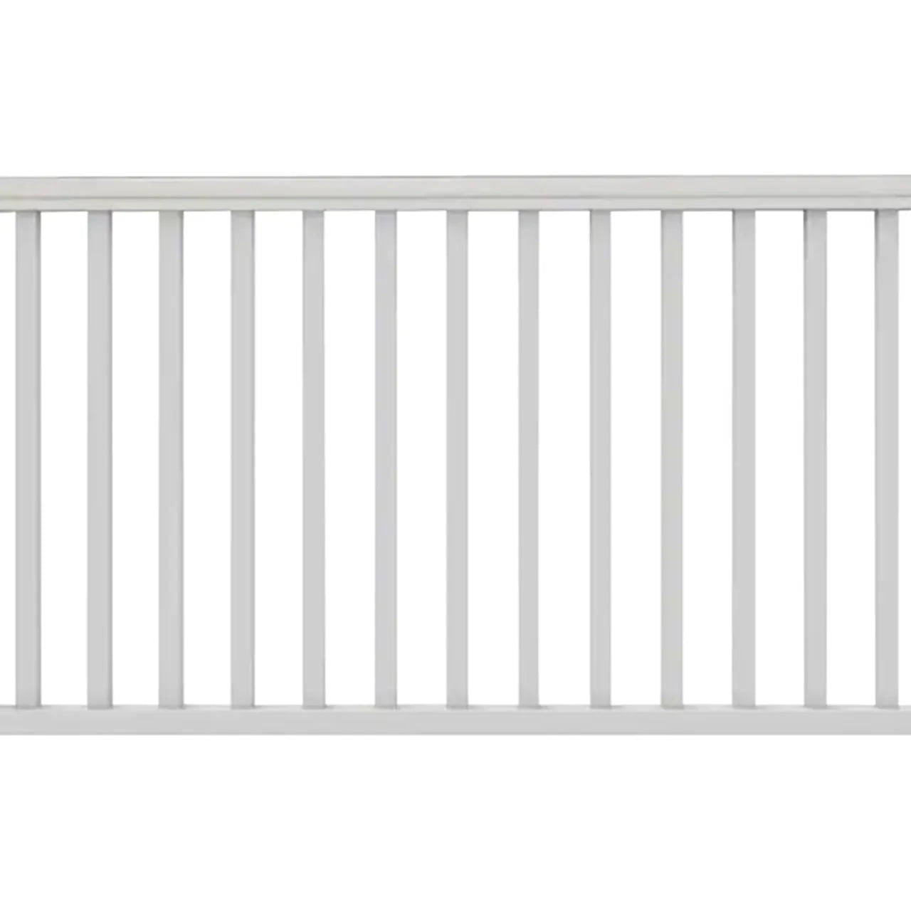 Traditional 6 ft. x 36 in. White PolyComposite Rail Kit Pre-Built without Brackets